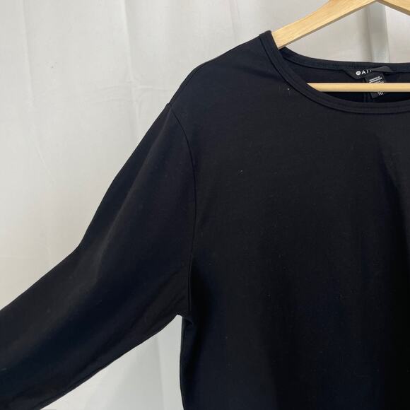 ATHLETA Essential Top 828716 Long Sleeve Supima Cotton Stretch Black Size XL - Picture 5 of 10